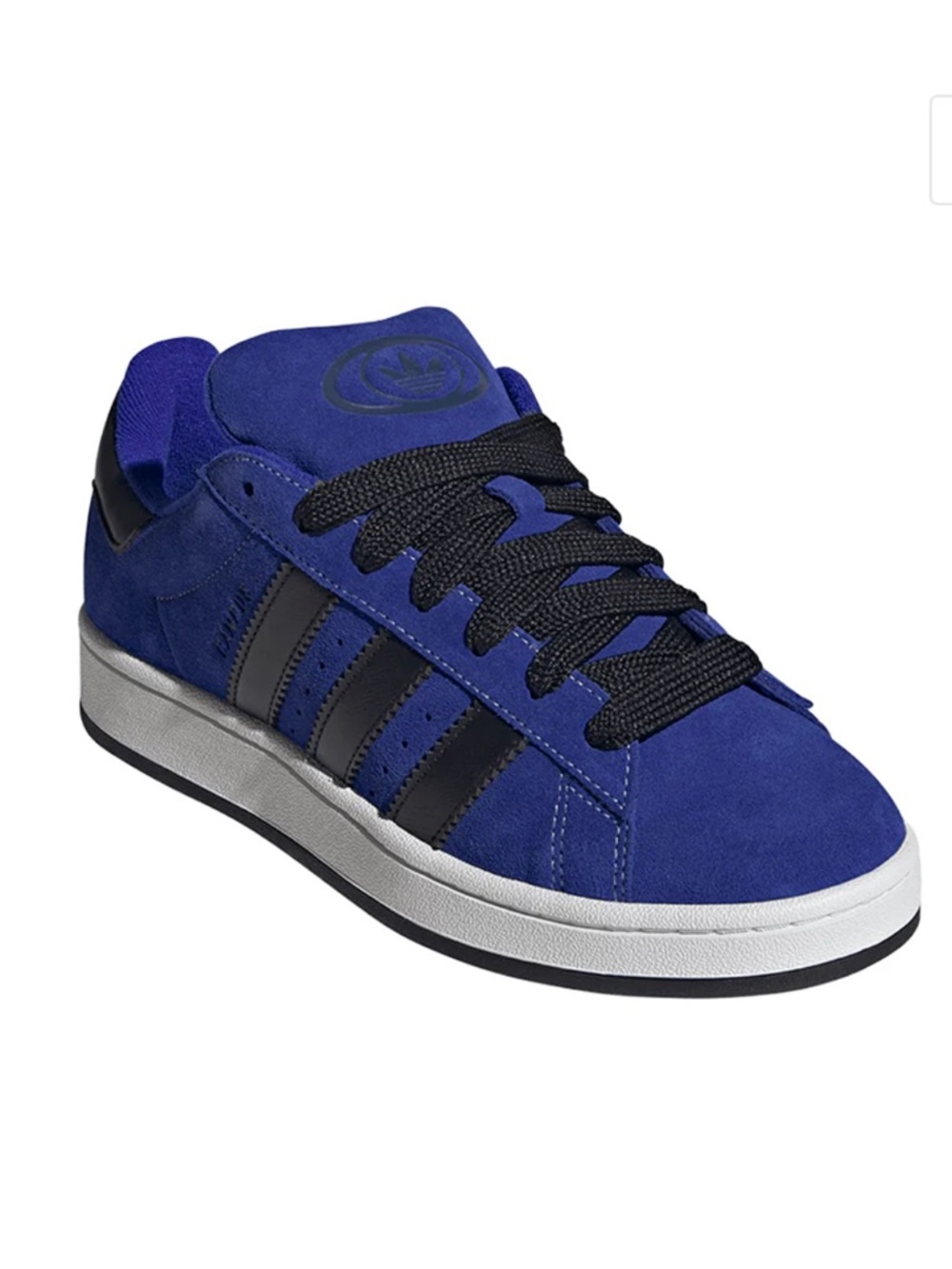 New Men’s Adidas Campus 00’s Blue Suede Low-Top Sneaker with Black Stripes 10